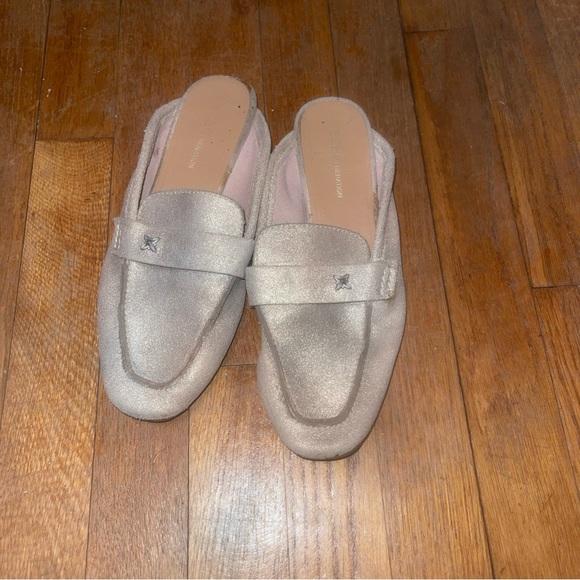 BCBGeneration Shoes - BCBGeneration Gold Glitter Slide On Loafers Women's 7b
